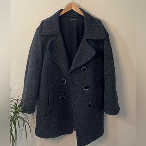 Zara Coat- model size 10 jeans, m/l tops, 5’4